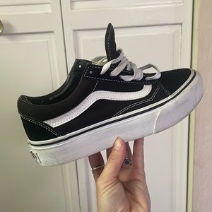 Black and white womens VANS sneakers size: 6.5